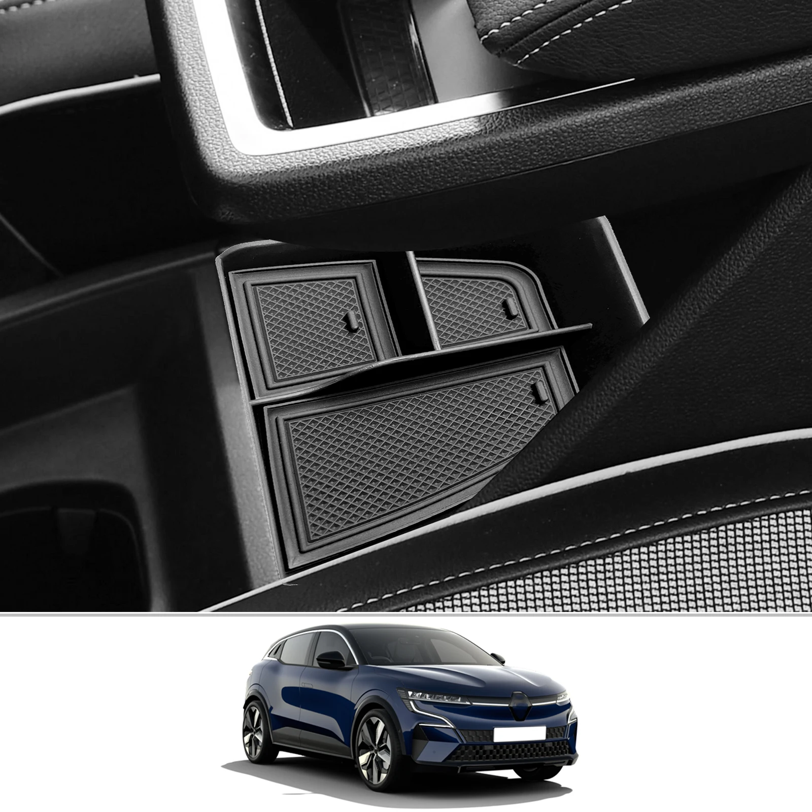 LFOTPP Car Central Control Storage Box for Renault Megane E-Tech 2022 2023 Auto Interior Renault Megane E-Tech Accessories 2023