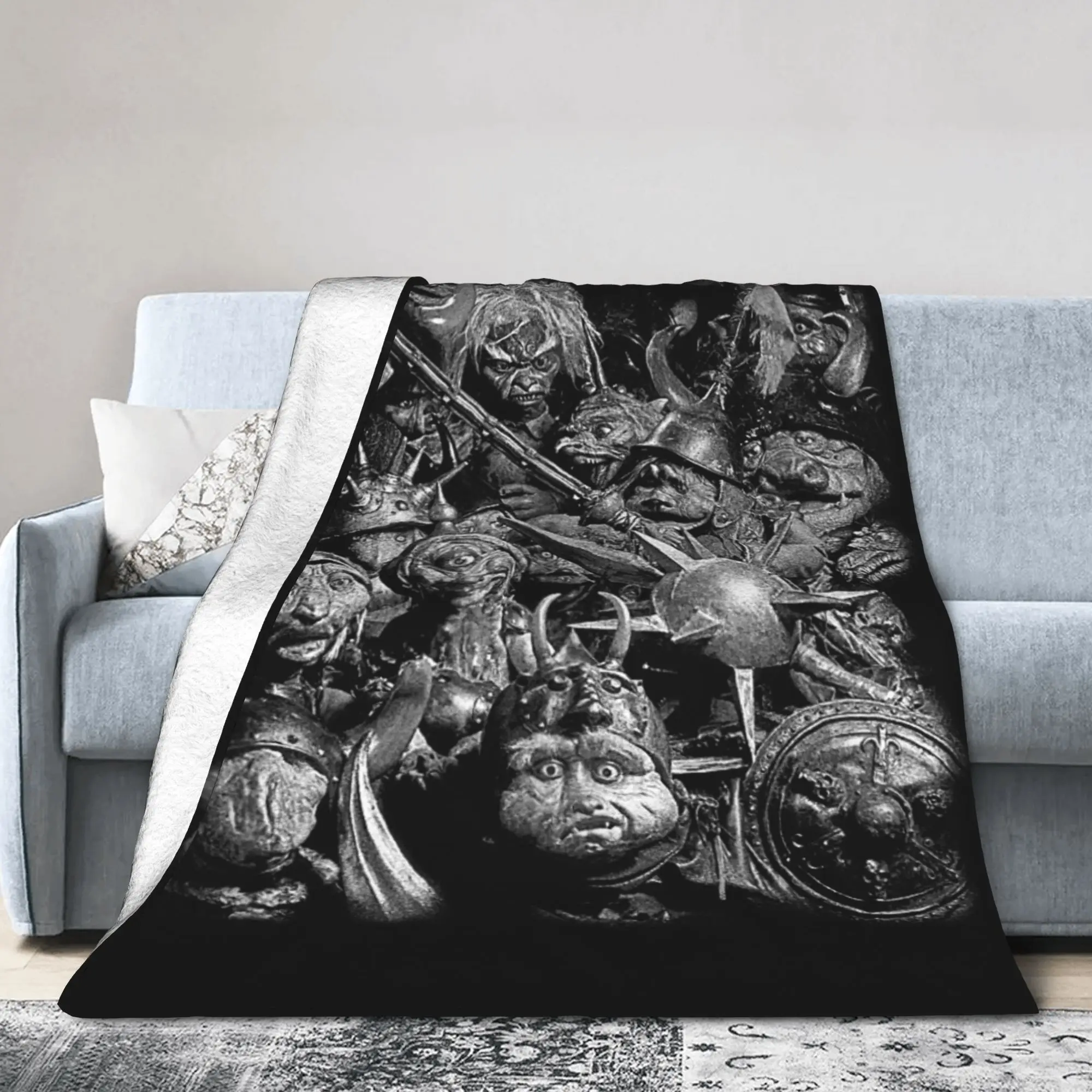 Labyrinths Jareth Goblins Blanket Flannel Fantasy Movie Soft Throw Blankets for Home Couch Car Multifunction