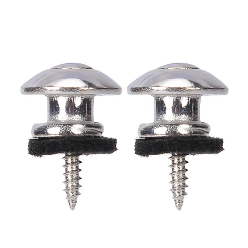 2 Pcs Guitar Strap Lock Buttons Metal End Pins Security Straplocks Belt Buckle Retainer System for Guitar Bass Ukulele