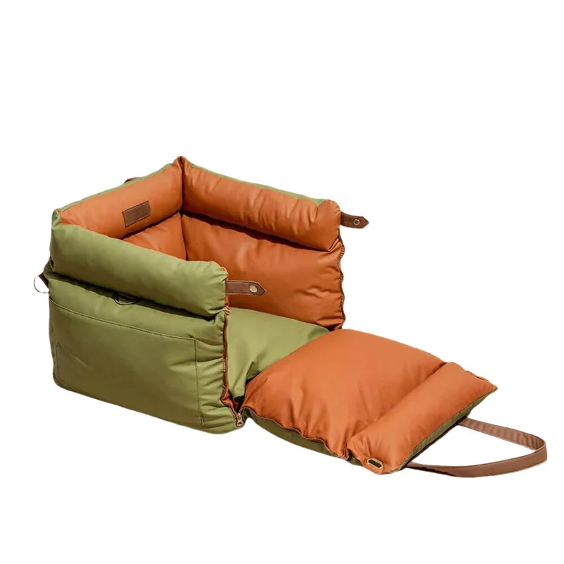 

Pet car nest removable and washable four-season dog leather portable bag