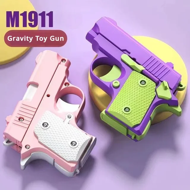 3D Printed Mini M1911 Model pistoletu zabawkowego Dekompresja Grawitacyjny pistolet marchewkowy Zabawki dla dorosłych Zabawki dla dzieci Zabawka antystresowa Prezenty świąteczne