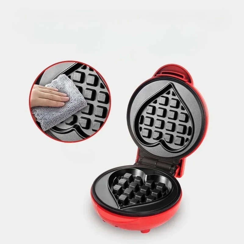 

L # Mini Electric Grill Waffle Maker Portable Pancake Cake Maker Baking Mold Dessert Breakfast Light Food Machine For Tubes Kit