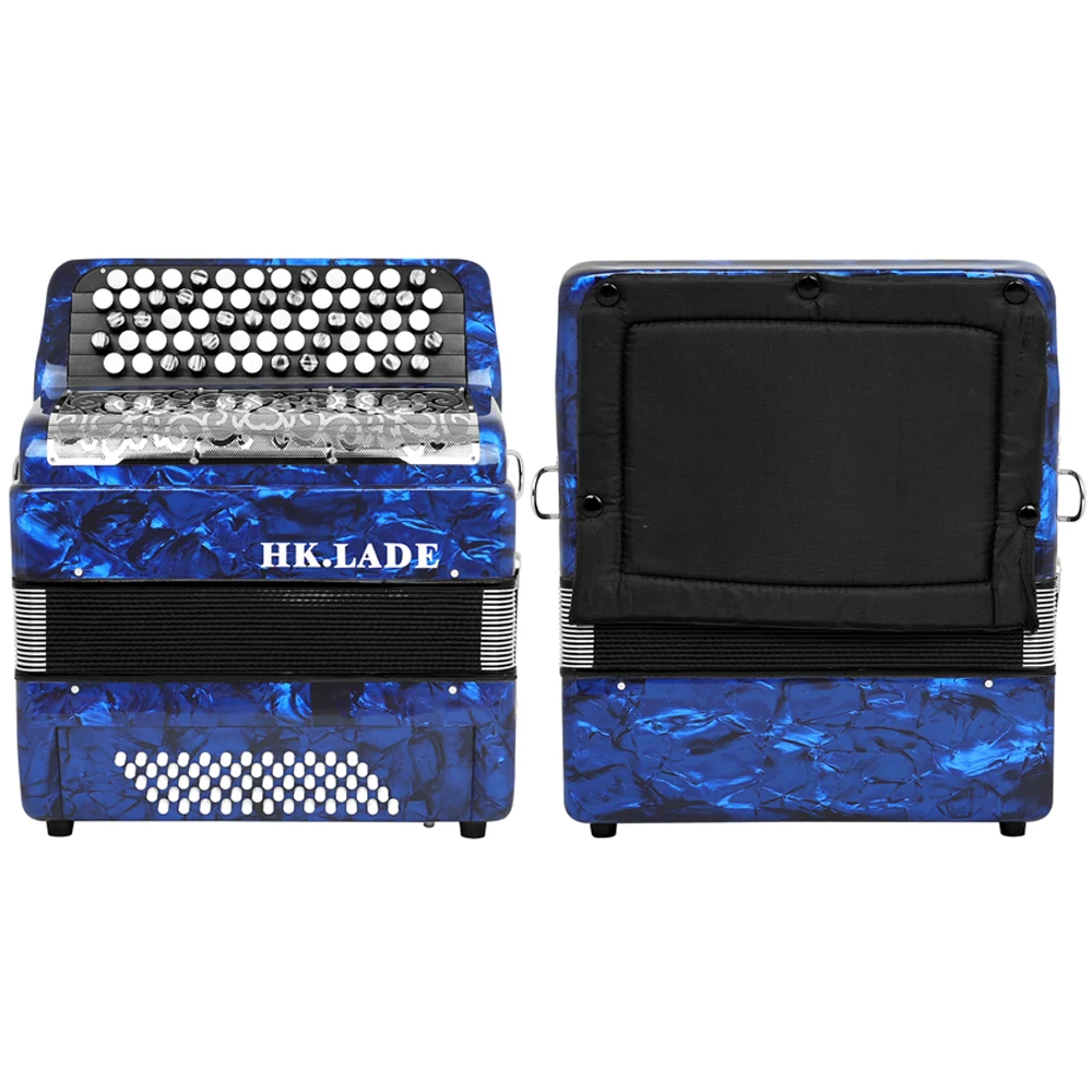 HK.LADE AH-240 Accordion 62 Keys 60 Bass Bayan Accordion with Bag Strap Keyboard Instrument for Grading Performance/Teaching