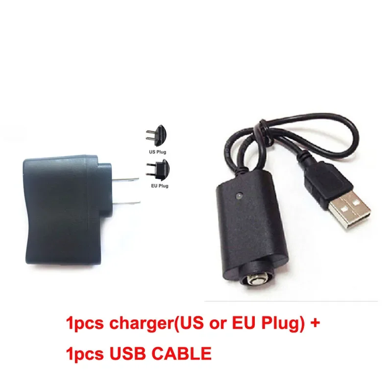 Set DC 5V 0.5A AC Electronic Cigarette Indicator Light USB Cable Charger For 510 Thread Ego-K Ego-T EGO EVOD E-Shisha Pen