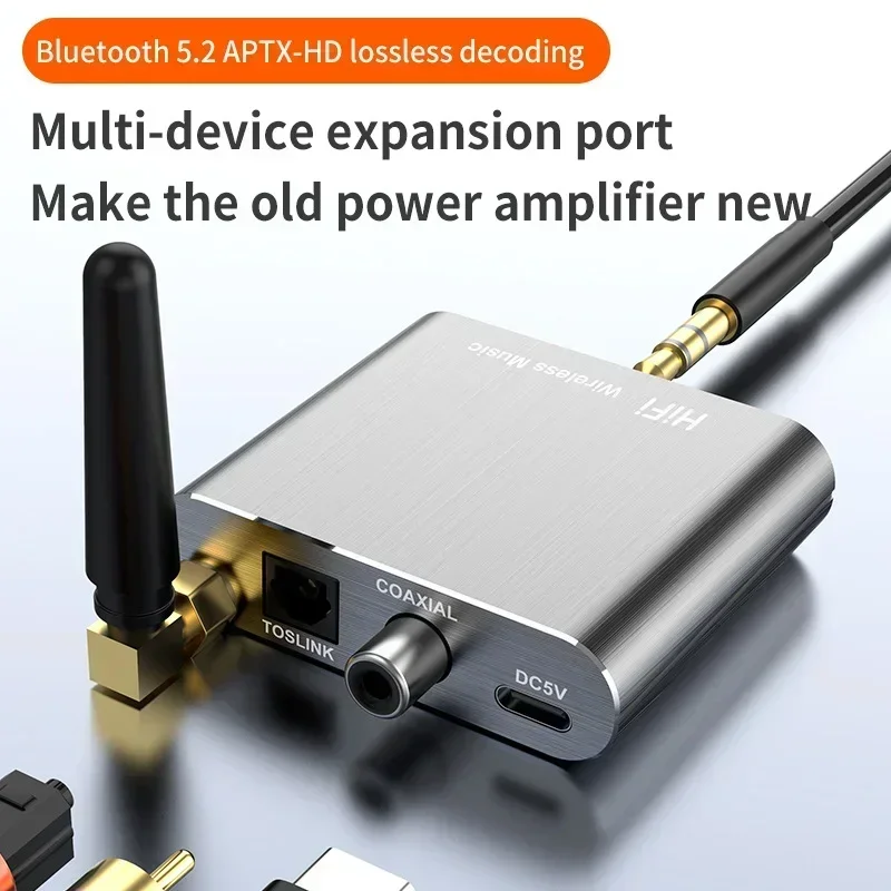 Aptx-hdbluetooth 5.2 Muzsika Rádióadó HIFI Szikratávirát Hang Adapter vel 3.5mm Segéd- toslink/coaxial kimeneti számára amplifer autó