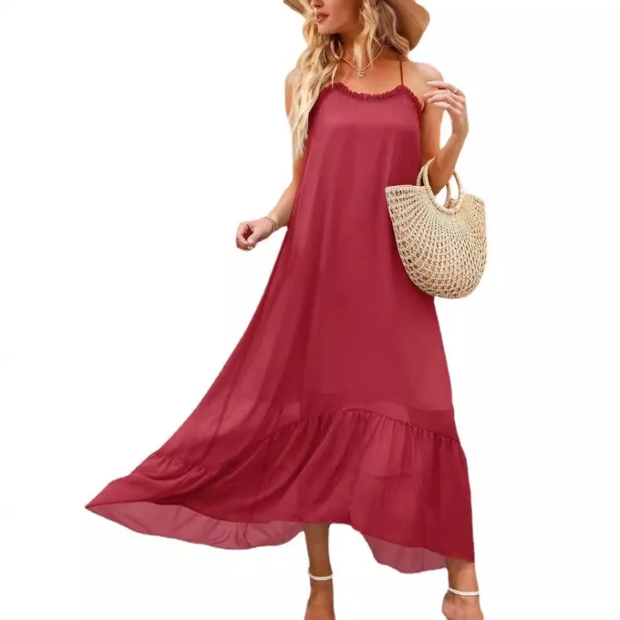 

【New style】- European and American summer women's clothing suspender dress speed women's clothing