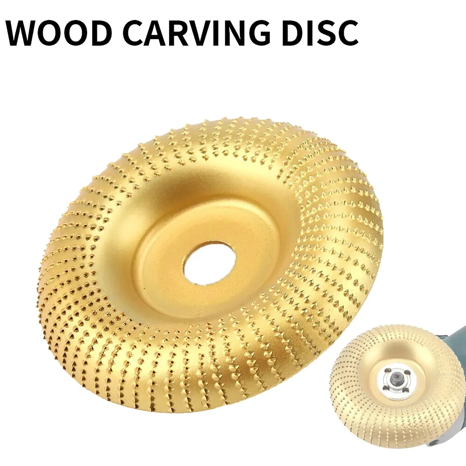 4 inch Round Wood Angle Grinding Wheel Abrasive Disc Angle Grinder Carbide Coating 16mm Bore Shaping Sanding Carving Rotary Tool