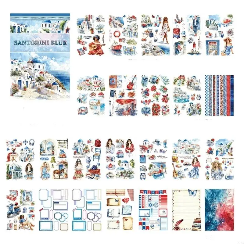 CORA Decorative Adhesives PET Stickers for Scrapbooking Journal Guitar Decoration