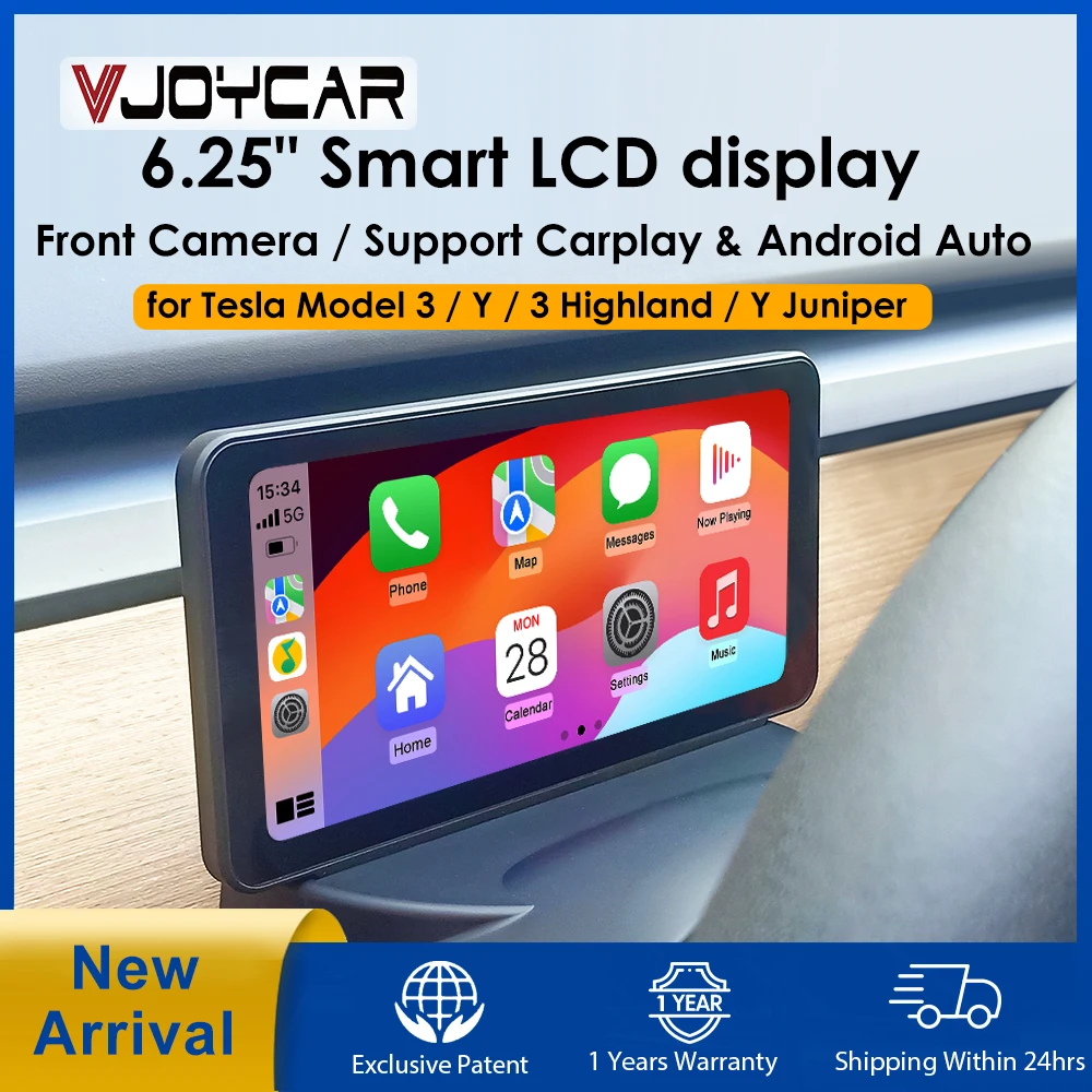 New 6.25inch Performance Cluster Model Y 3 Display Dashboard Support CarPlay Android Auto Autopilot Optional Front Camera