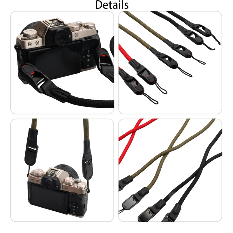 Универсальный ремешок на плечо для камеры Nikon Panasonic Canon Leica Sony Pentax Fujifilm, шейный ремень A7M4 A7C Fuji XT20 XS10