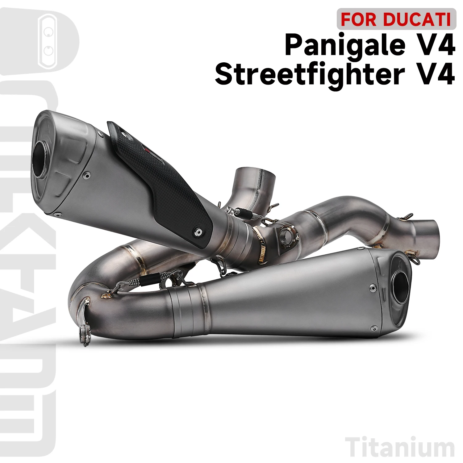 

Модификация выхлопной системы мотоцикла Panigale/StreetFighter V4 с полной Ti. и двойной глушитель АК для ducati V4 V4S/R 2018-2024