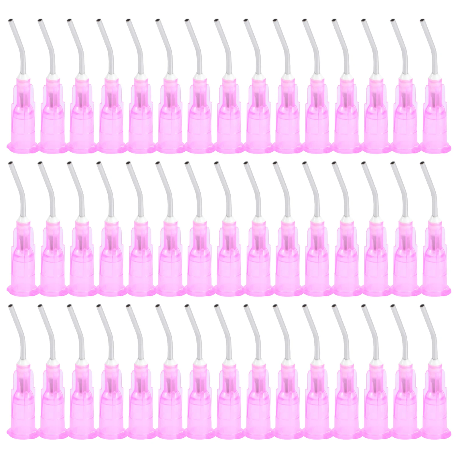 

100PCS Dental Bent Needles Tip Disposable Dental Composite Needles Dental Cleaning Tool ( 1.2MM Pink)