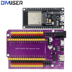 DIYUSER ESP32 38PINS Board TYPE-C/MICRO USB CP2102 WiFi+Bluetooth Dual Core ESP32-DevKitC-32 ESP-WROOM-32 Expansion Board