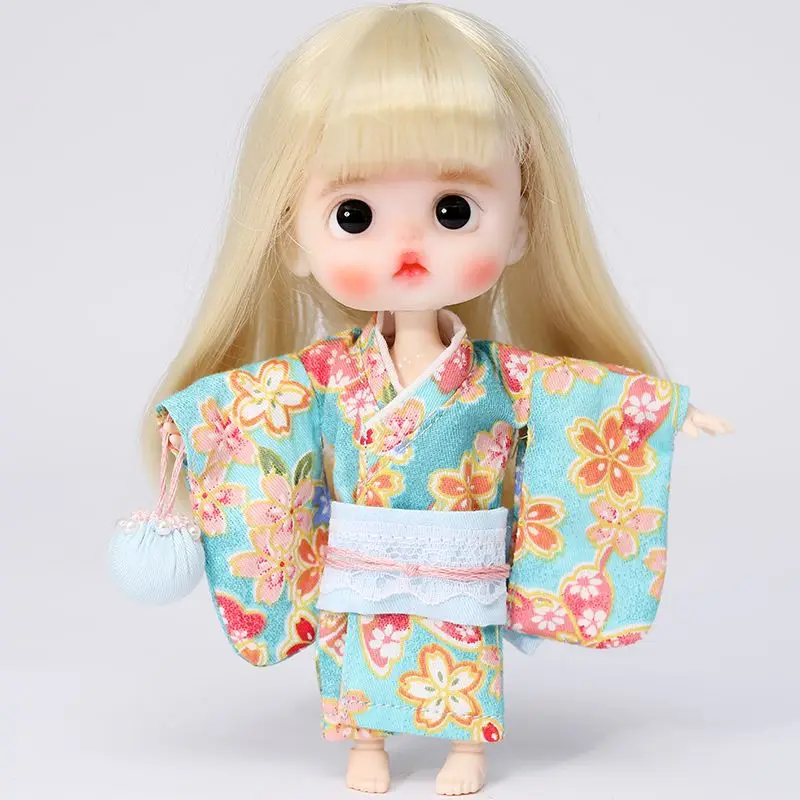 

OB11 Doll Clothing Accessories OBITSU 11 GSC Plain Kimono Antique Multi-color Pattern Doll Clothing Set