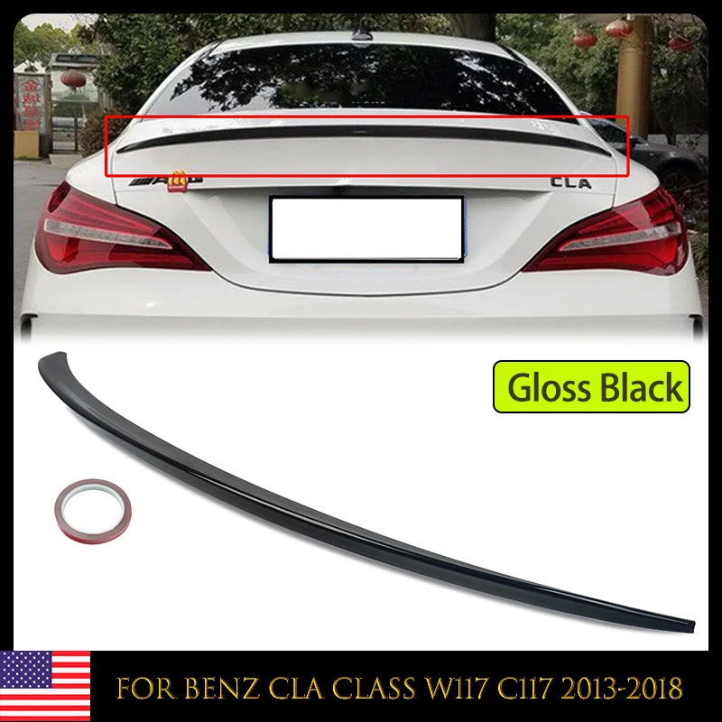 

Rear Tail Wings Gloss Black For 2013-2019 Mercedes-Benz W117 C117 CLA250 CLA45 Trunk Lip Spoiler Wing AMG Style carbon look