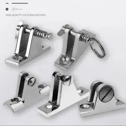 316 Stainless Steel Bimini Top 90° Deck Hinge with Pin and Ring Marine Boat Hinge Mount Bimini Top Fitting Hardware