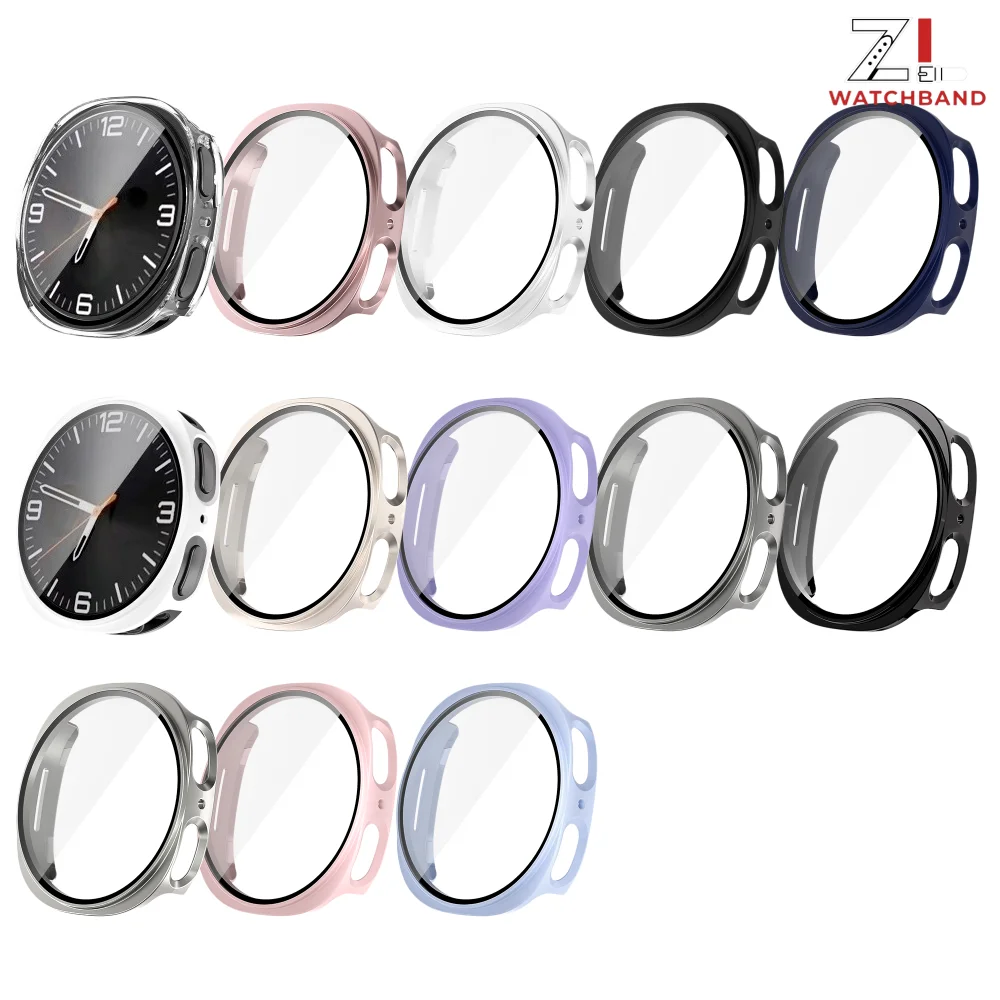 Tempered Glass+Cover For Samsung Galaxy Watch 9 8 40mm 44mm Screen Protector Shell Case Anti-scratch Bumper for Galaxy Watch 8 9