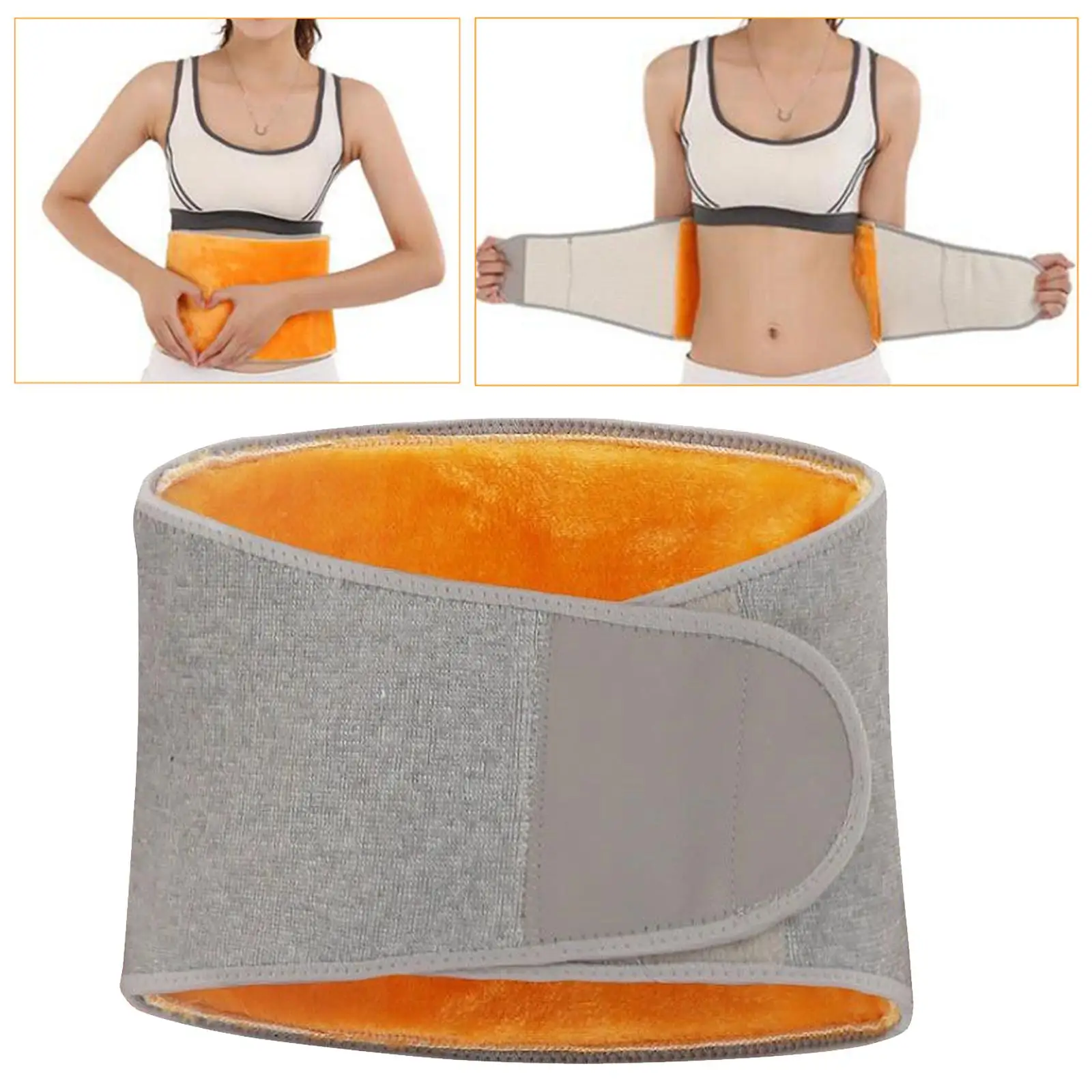 Thicken Plush Waist Warmer Support Belt Stomach Back Binder