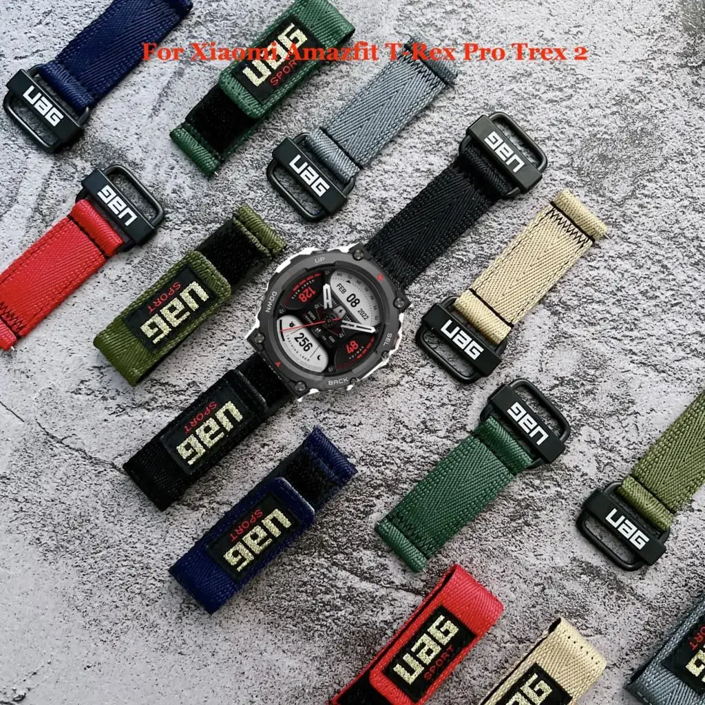 High quality Nylon Strap For Huami Amazfit T-Rex 2 Watch Band Nylon Adjustable Bracelet For Xiaomi Amazfit T-Rex Pro Trex 2