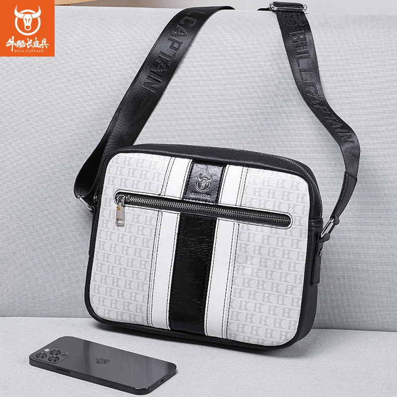 Men's single-shoulder crossbody soft silicone leather horizontal photo camera, large-capacity 10-inch tablet computer ipad bag