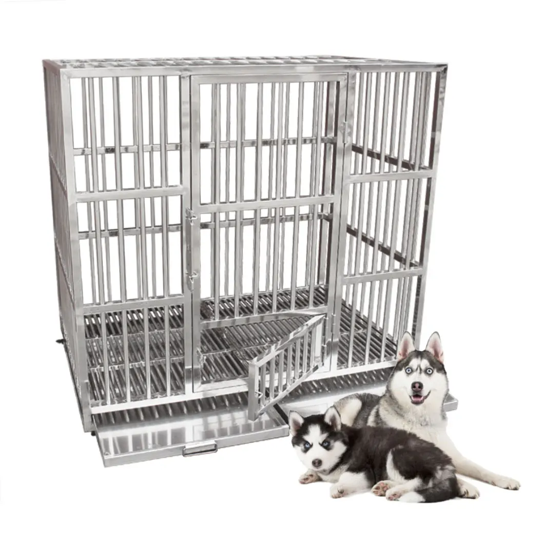 

High Quality Veterinary Stainless Steel Dog Kennel Cages Vet Equipment Pets Animal Cages For Sale