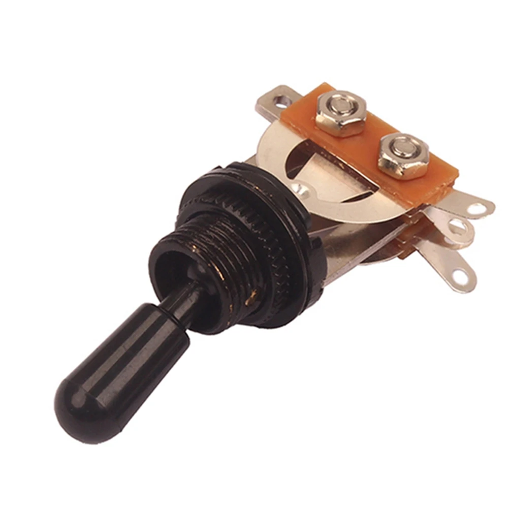 

3 Way Black Switch Gasket Toggle Guitar Parts Aluminum Alloy Rhythm Treble Ring