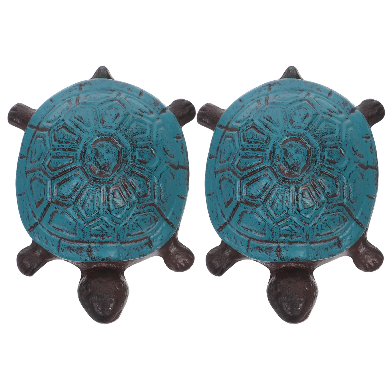 2Pcs Cast Iron Hider For Garden Key Storage Family Outdoor Decoration Vintage Style Secure
