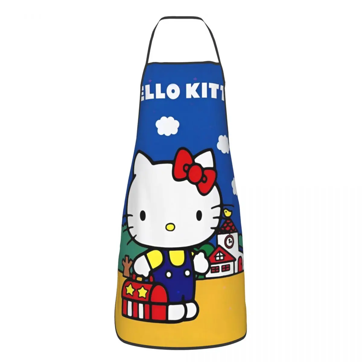 Cartoon Cute Hello Kitty Apron Household Cleaning Gardening HelloKitty Bib Kitchen Antifouling Pinafore Chef