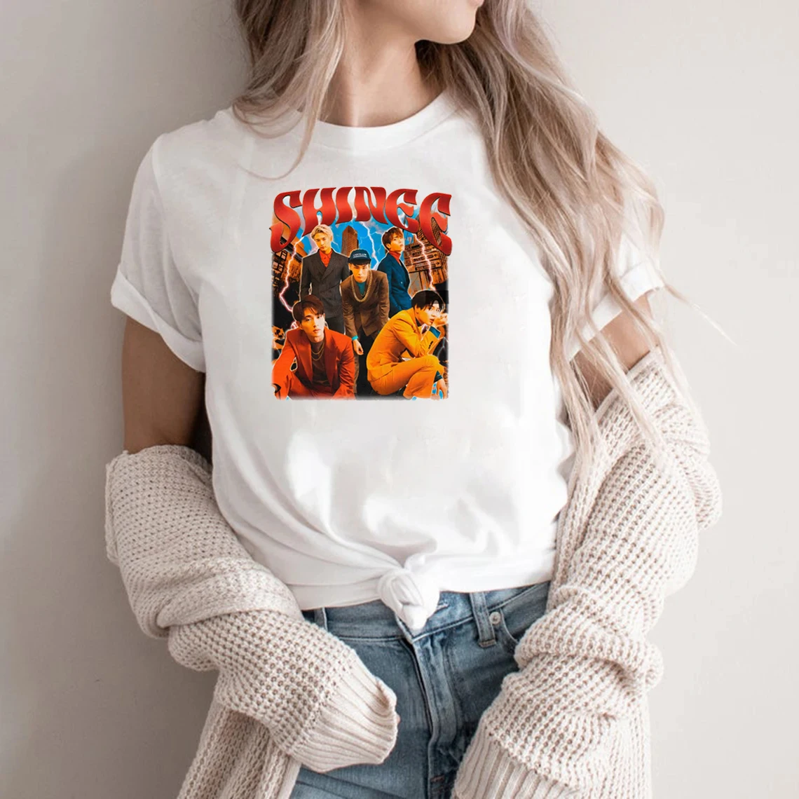 Retro Shinee T-shirt Shinee Kpop Shirt Kpop Merch Shinee Vintage Shirt Korean pop music short sleeve shirt Kpop T-shirt