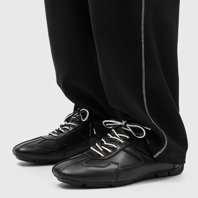 

Мужские модные ретро-кроссовки с низким верхом для тренировок, весна-осень 2026, новые, удобные и износостойкие, с резиновой подошвой и кожаным верхом