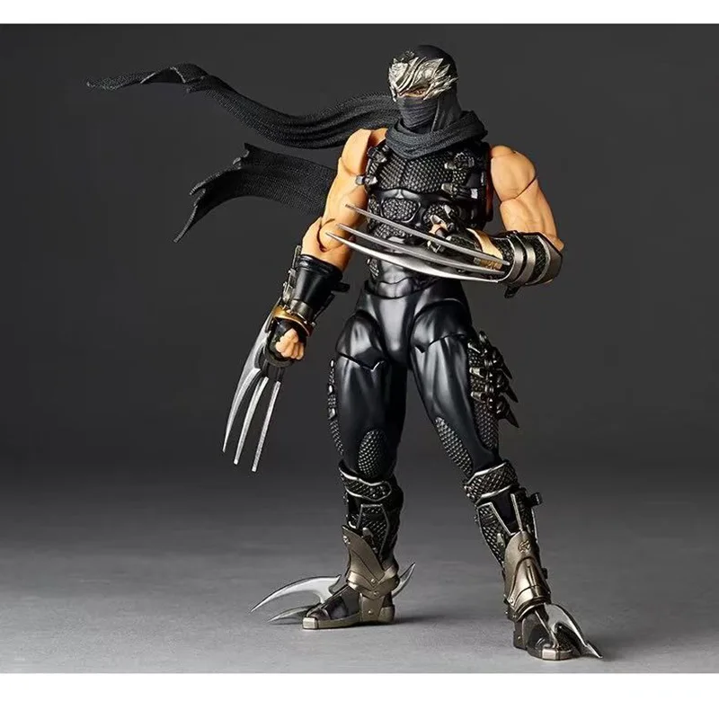 Kaiyodo Revoltech Amazing Yamaguchi Ryu Hayabusa 1/12 Scale Ninja Gaiden Anime Action Figure Collectible Model Toy Doll Ornament
