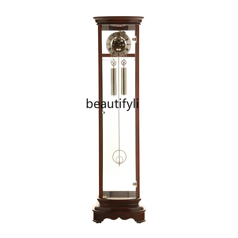 

North Star Large Mechanical Floor Clock Solid Wood Standing Grandfather Clock Decorative Clock Mechanical Clock Set Clock