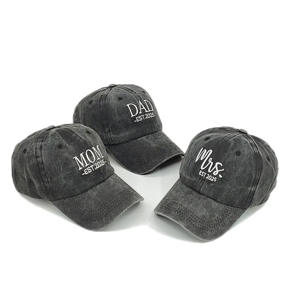 Viseras de moda papá mamá gorras de béisbol ajustable Hip-hop lavado desgastado gorra descolorida sombreros de protección solar hombre mujer