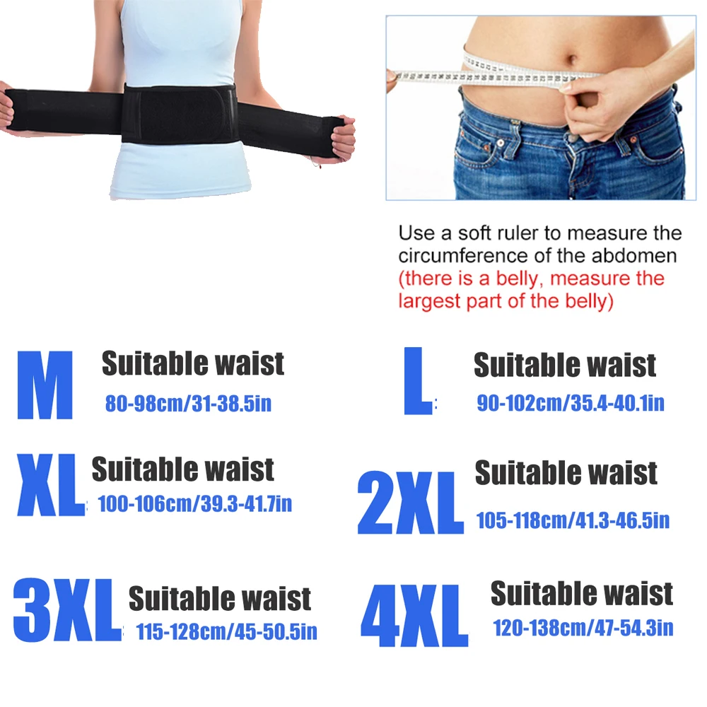 1PCS Self-Heating Magnetic Back Brace - Relieve Lower Back Pain, Sciatica & Herniated Disc with Tourmaline Waist Support Belt