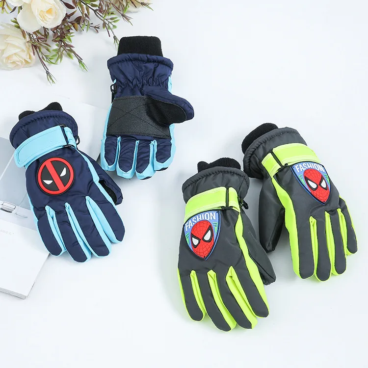 Winterkids ski gloves outdoor sports fleece-linedthickened gloves waterproof windproof heattechcycling