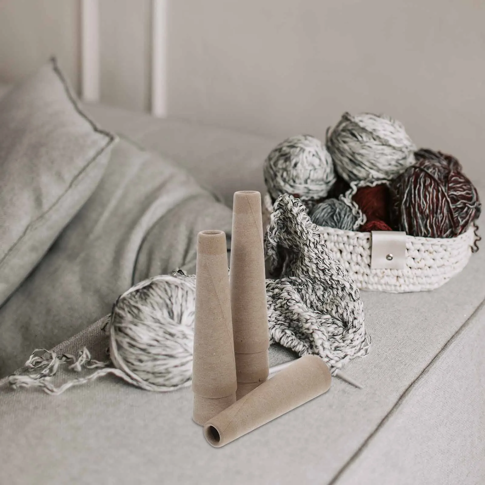 

6Pcs Yarn Winder Tubes Spool Knitter Bobbin DIY Knitting Machine Replacement Yarn Ball Winding Tool Home Crochet Knitting