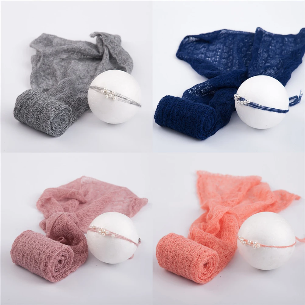 

Mohair Wrap Set Newborn Girls Photo Prop Outfit Baby Props Clothes for Shoot Swaddle Photoshoot Wraps Photography