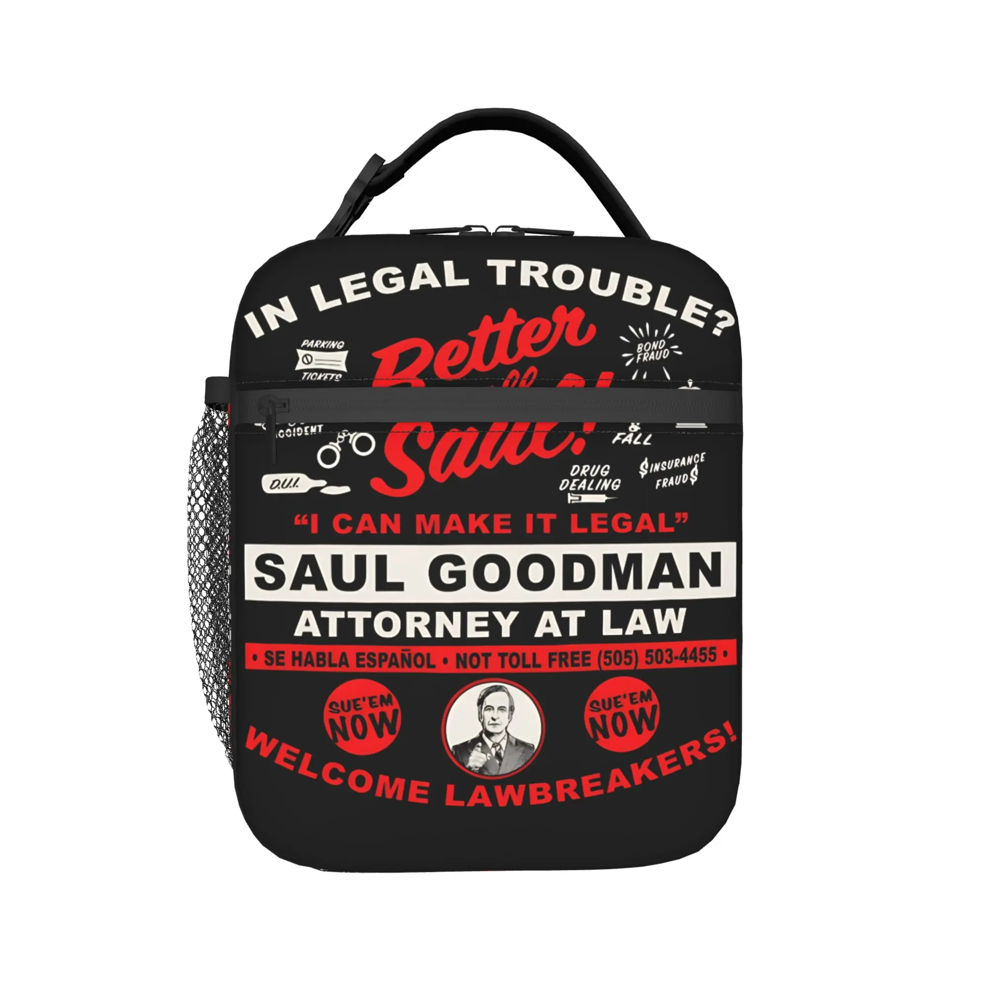 In Legal Trouble Better Call Saul Dks Breaking Bad Lunch Bag Lunch Box Picnic Thermal Tote Handbags For Women Oxford Cooler Bag