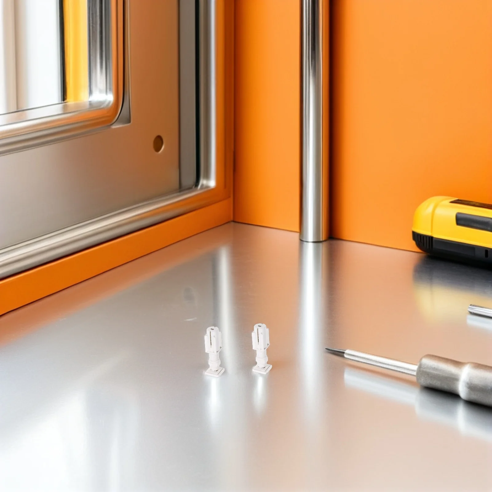 

2Pcs No Drill Mounting Brackets White Plastic Blind Support Clips Universal Louver Curtain Fixing for Home Louver Blind Brackets