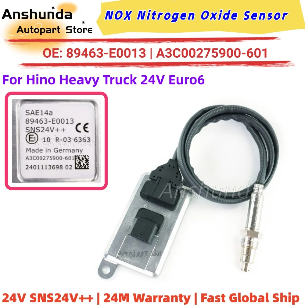 89463-E0013 89463E0013 5WK96667C Car 24V Nitrogen Nox Oxygen Sensor For Hino Diesel Truck