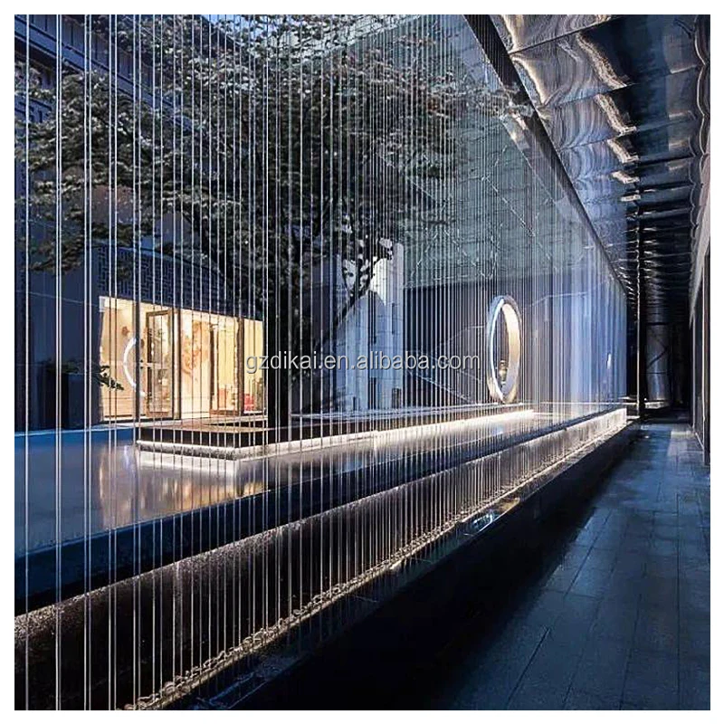 custom.Feature Fountain: Curtain Fountain Suitable Installation at Weddings, Hotel Lobbies, and High-End Clubs