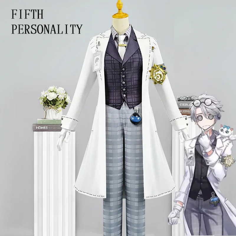 

Role Play Outfit for Halloween Party Game Identity V Gatto Cosplay Aesop Carl Embalmer Men's Costume Beautiful Suit Uniform