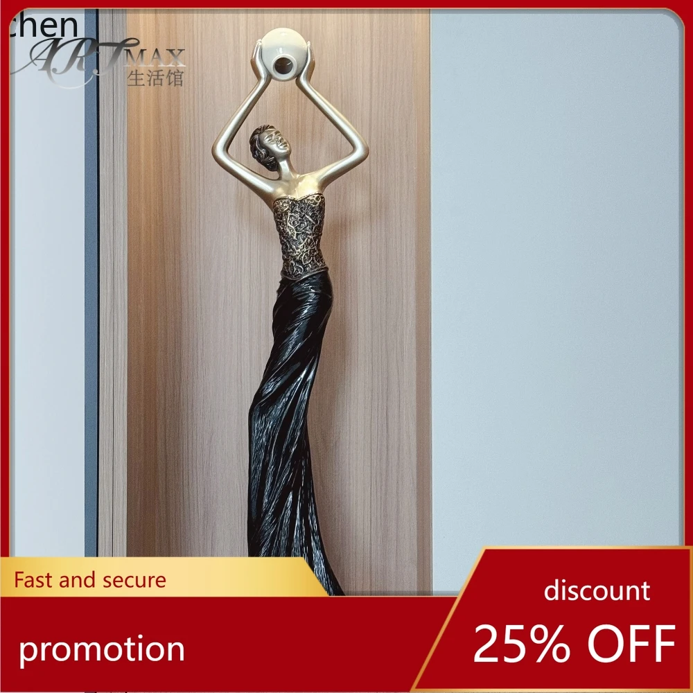 

Декоративная скульптура HT Home Furnishing: Элитное нишевое изделие в стиле легкой роскоши, современная простая гуманоидная фигура для прихожей и гостиной