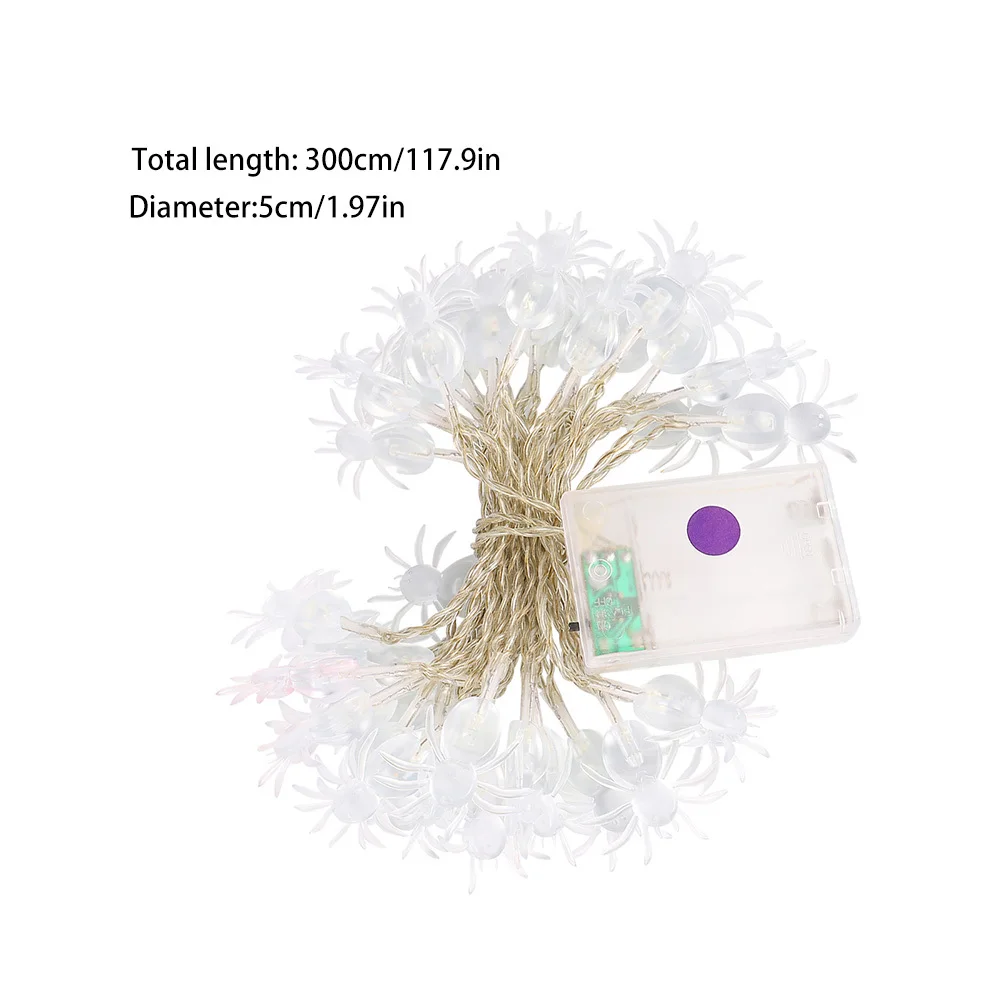 3 Meter 30LED Halloween Spider LED String Light Decorative Lamp String for Outdoor Garden Holiday Party Halloween Lights