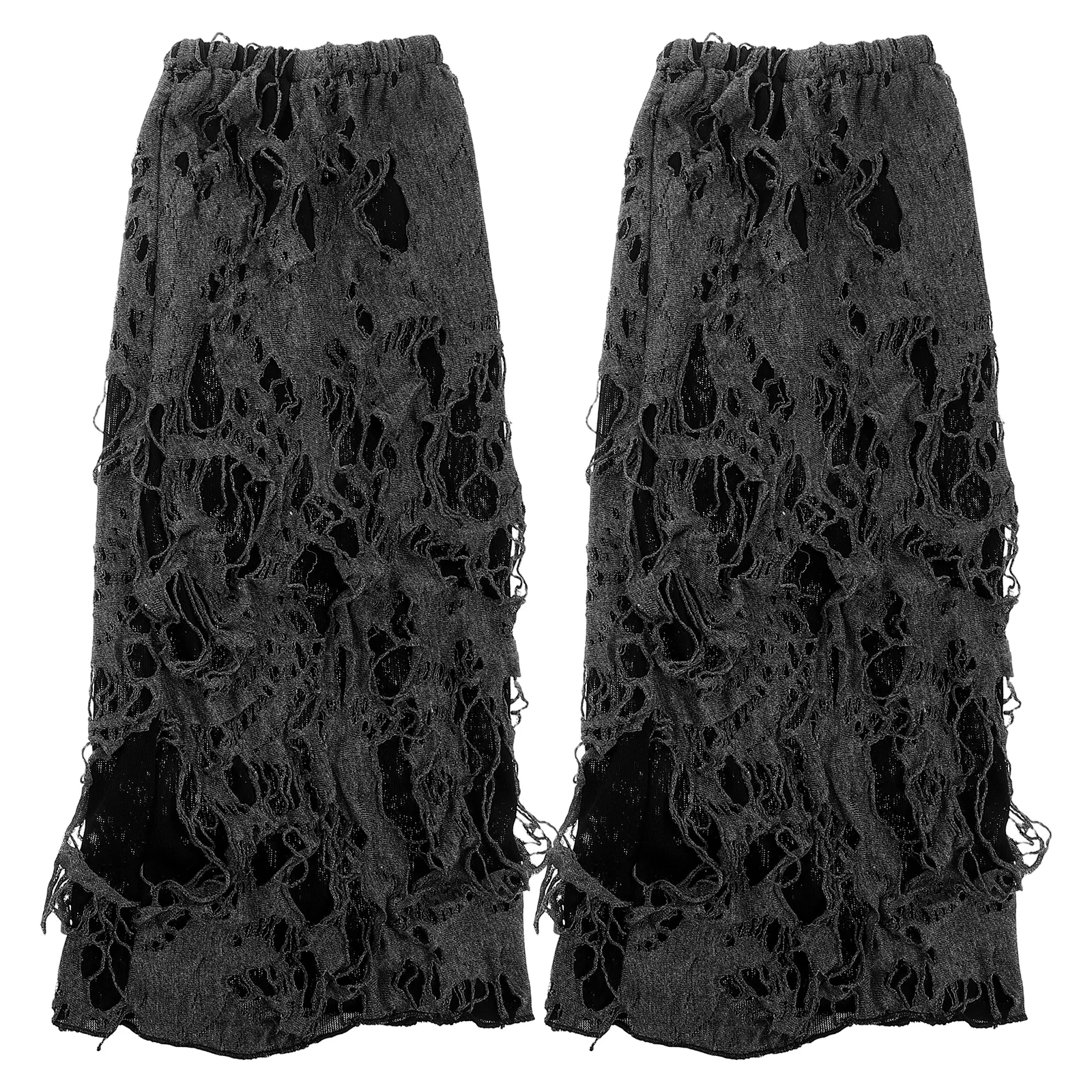 

1 Pair Punk Style Ripped Breathable Thin Leg Warmers Goth Costume Leg Sleeves Halloween Accessories Boot Covers Punk Clothing