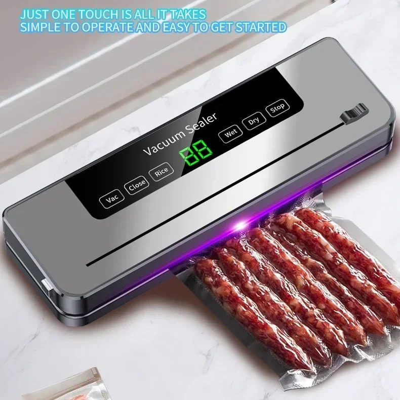 Food Vacuum Sealer Machine Wet Dry Food Vacuum Packaging Machine Home Appliance Kitchen Organizer Food Storage Sealing Machine