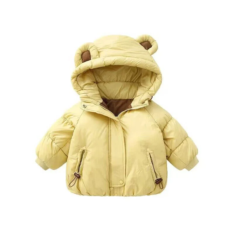 For 1-6 Years 2024 New Boys Jacket Autumn Winter Kids Clothes Girls Padded Thickened Outerwear Infant Baby Warm Cotton Coat