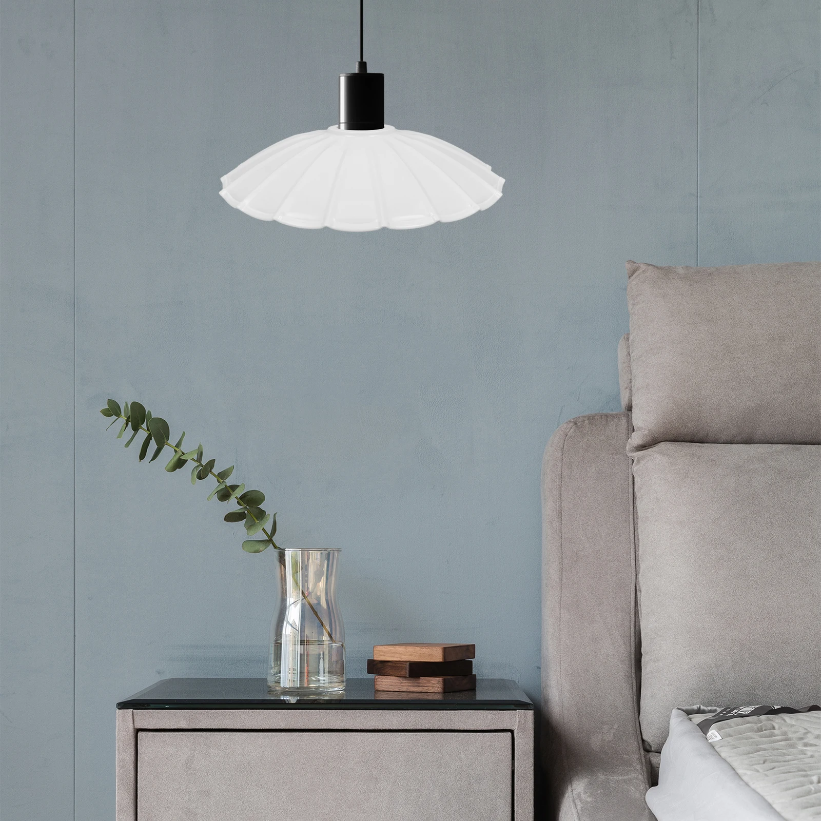

Wrought Iron Lampshade 250mm White Diameter Retro Table Lamp Shade Bedroom Living Room Farmhouse Light Fixtures Metal Lamp
