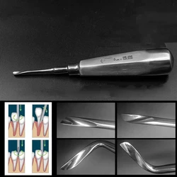 1Pc Apical Lift Straight and Curved Lift Stainless Steel Spiral Lift Tooth Extraction Lift Dental Dentist Tools