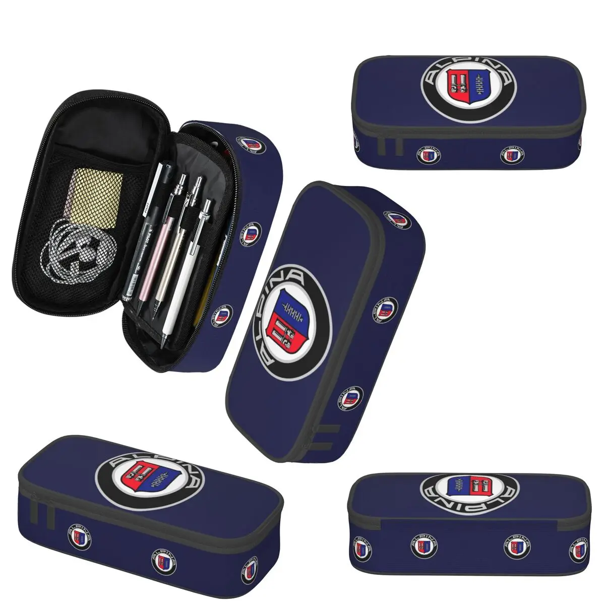 Alpina - Classic Car Logos Pencil Case for Kids School Pen Box Pencil Bag Stationery Supplies Pen Holder Bag